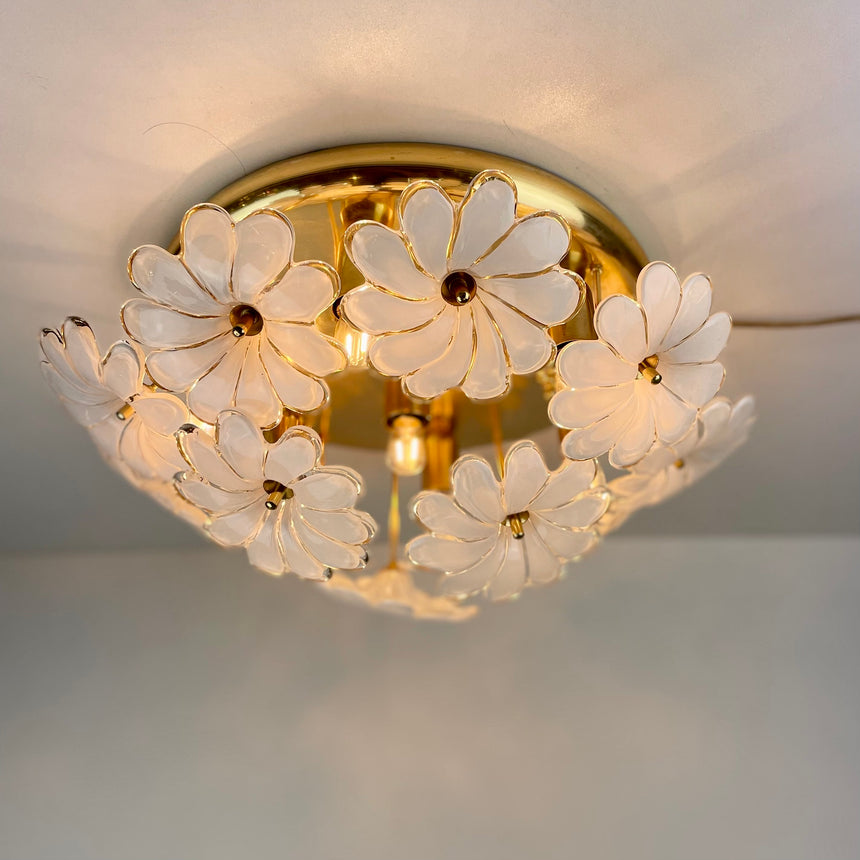 Murano Flowers Ceiling Lamp from 1980'
